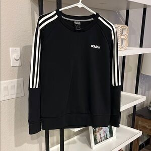 Adidas Black Sweatshirt with White Stripes